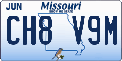 MO license plate CH8V9M