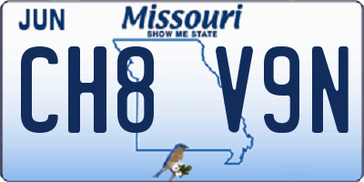 MO license plate CH8V9N