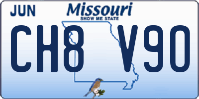 MO license plate CH8V9O