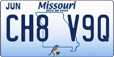MO license plate CH8V9Q