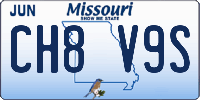 MO license plate CH8V9S
