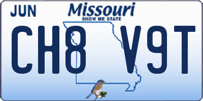 MO license plate CH8V9T