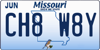 MO license plate CH8W8Y