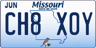 MO license plate CH8X0Y