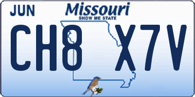 MO license plate CH8X7V