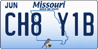 MO license plate CH8Y1B