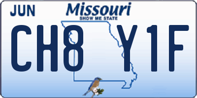 MO license plate CH8Y1F