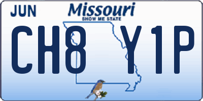 MO license plate CH8Y1P