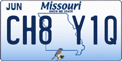 MO license plate CH8Y1Q