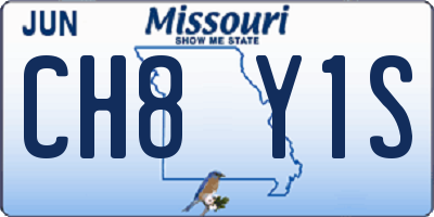 MO license plate CH8Y1S