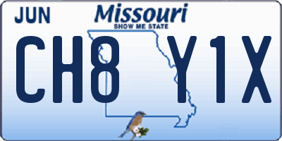 MO license plate CH8Y1X