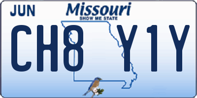 MO license plate CH8Y1Y