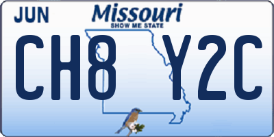 MO license plate CH8Y2C