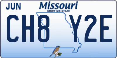 MO license plate CH8Y2E