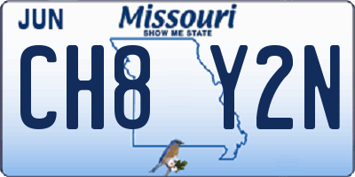 MO license plate CH8Y2N