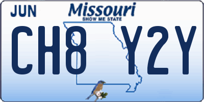 MO license plate CH8Y2Y
