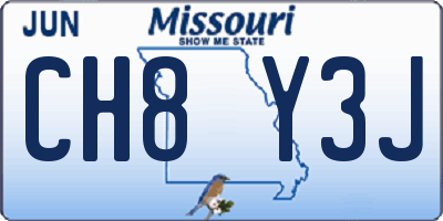 MO license plate CH8Y3J