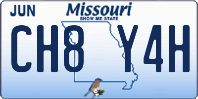 MO license plate CH8Y4H