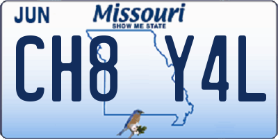 MO license plate CH8Y4L