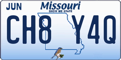 MO license plate CH8Y4Q