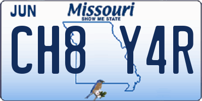 MO license plate CH8Y4R