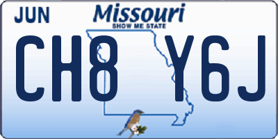 MO license plate CH8Y6J