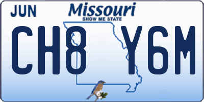 MO license plate CH8Y6M
