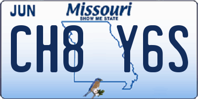 MO license plate CH8Y6S