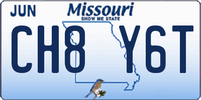MO license plate CH8Y6T