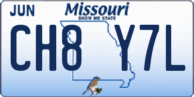 MO license plate CH8Y7L