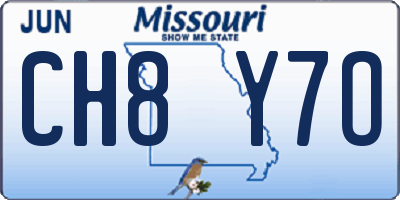 MO license plate CH8Y7O