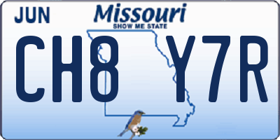 MO license plate CH8Y7R