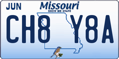 MO license plate CH8Y8A