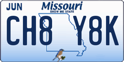 MO license plate CH8Y8K