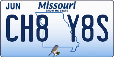 MO license plate CH8Y8S