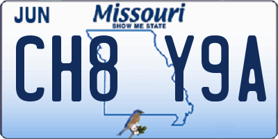 MO license plate CH8Y9A