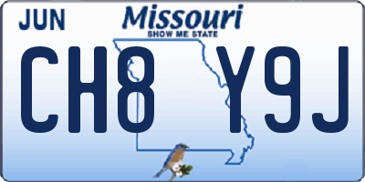 MO license plate CH8Y9J