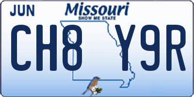 MO license plate CH8Y9R