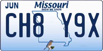 MO license plate CH8Y9X