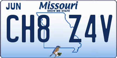 MO license plate CH8Z4V
