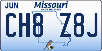 MO license plate CH8Z8J