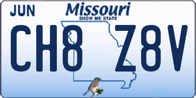 MO license plate CH8Z8V
