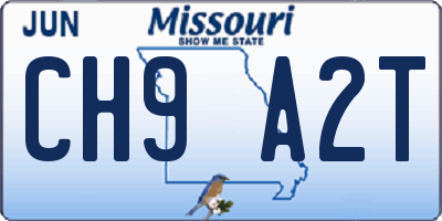 MO license plate CH9A2T