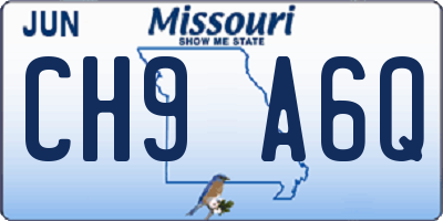MO license plate CH9A6Q