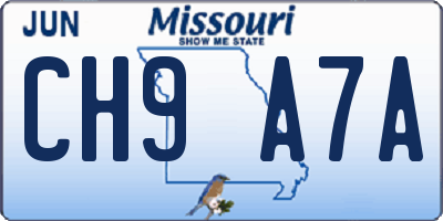 MO license plate CH9A7A