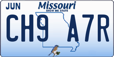 MO license plate CH9A7R