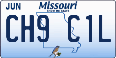 MO license plate CH9C1L