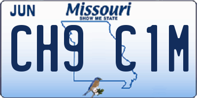 MO license plate CH9C1M