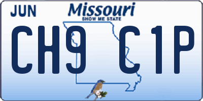 MO license plate CH9C1P