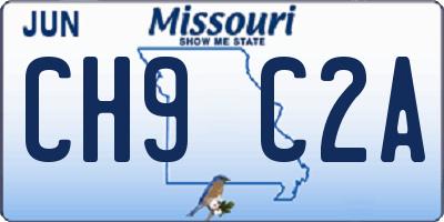 MO license plate CH9C2A